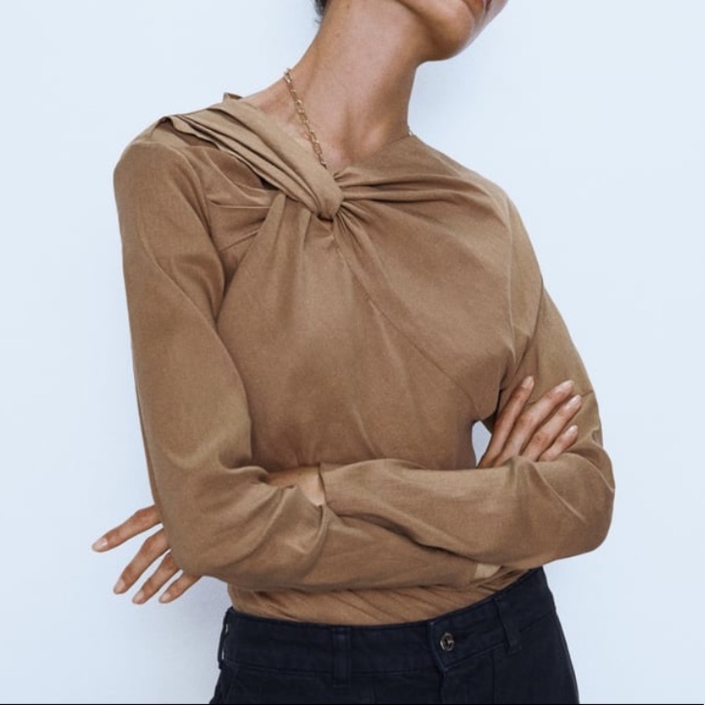 *SOLD* ZARA LINEN TOP - Picture 1 of 4